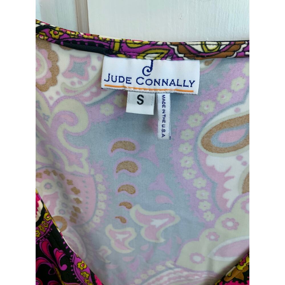 Jude Connally Diane Medallion Paisley Faux Wrap Dress sz Small NWT - Picture 5 of 8